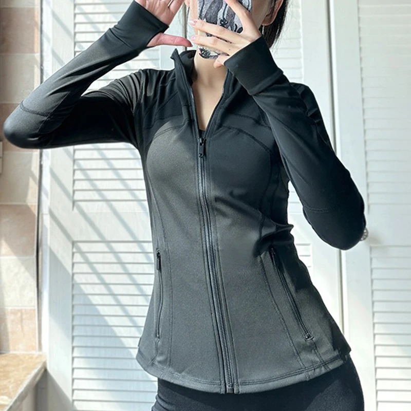 kf-S89c182f6ae6344b89f085d1423f8692a8-Aiithuug-Thumbholes-Yoga-Jackets-With-Pockets-Women-s-Stand-up-Collar-Slimming-Fit-Coat-Breathable-Pilates